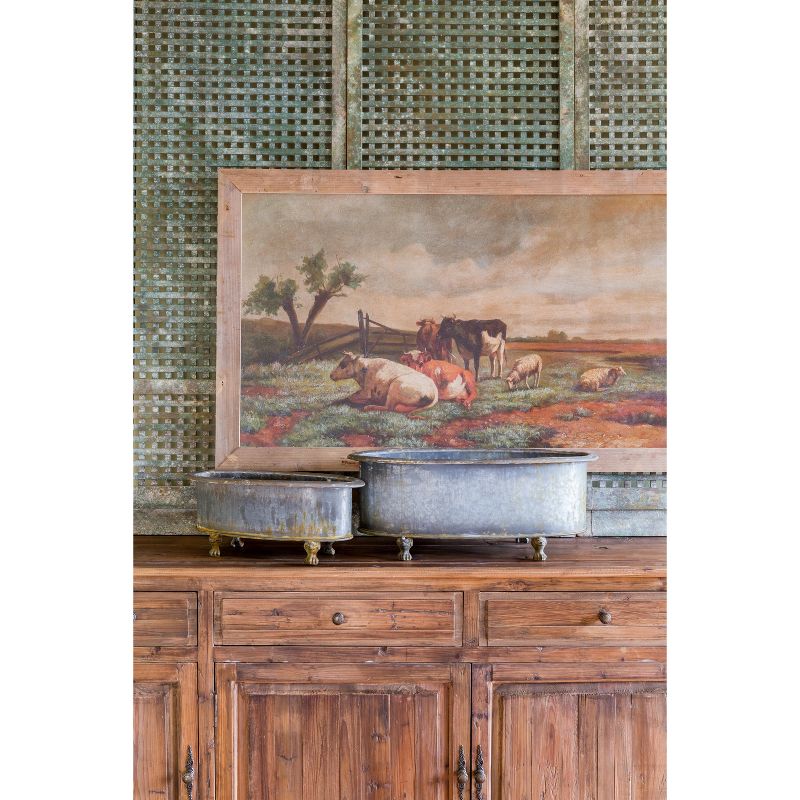 Set of 2 Metal Planters White - CosmoLiving by Cosmopolitan