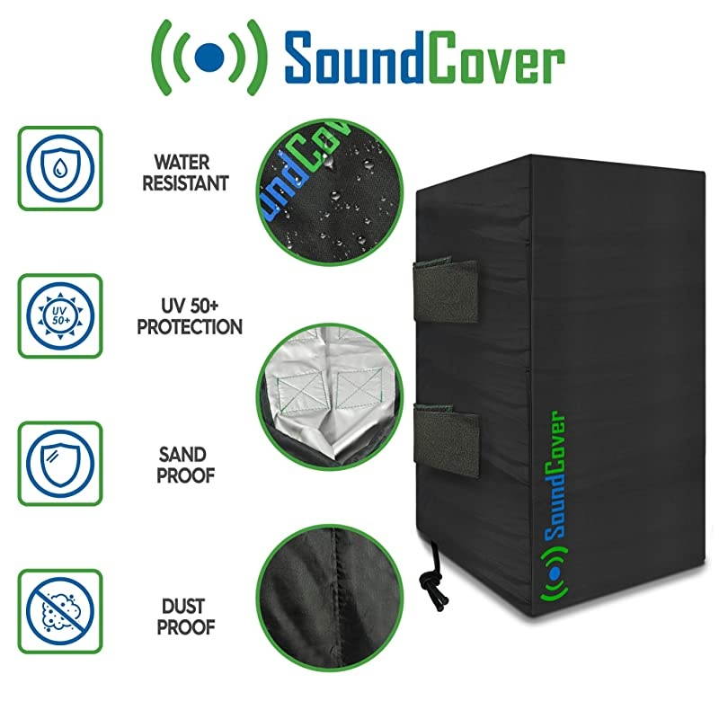 Compact Outdoor Speaker Covers - Protection & Storage Bags fit Klipsch Kho-7, Polk Atrium 5, Herdio 5.5" & Pyle 5.5 Bluetooth Speakers - (MAX Size: Height 10.4" X Width 6.7" X Depth 8.3")