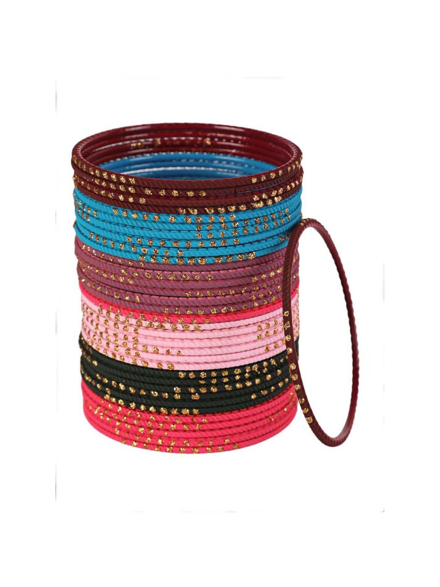Aatmana Solid Handcrafted Bangles for Women - Set of 36