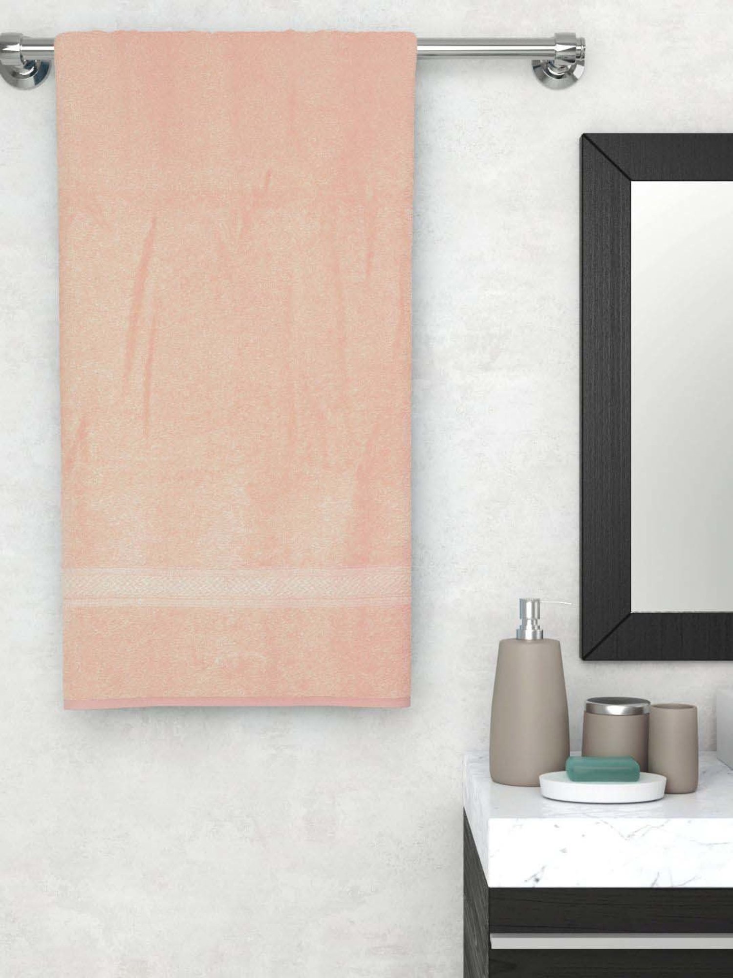Raymond Home Everyday Pink 450 GSM Cotton Bath Towel