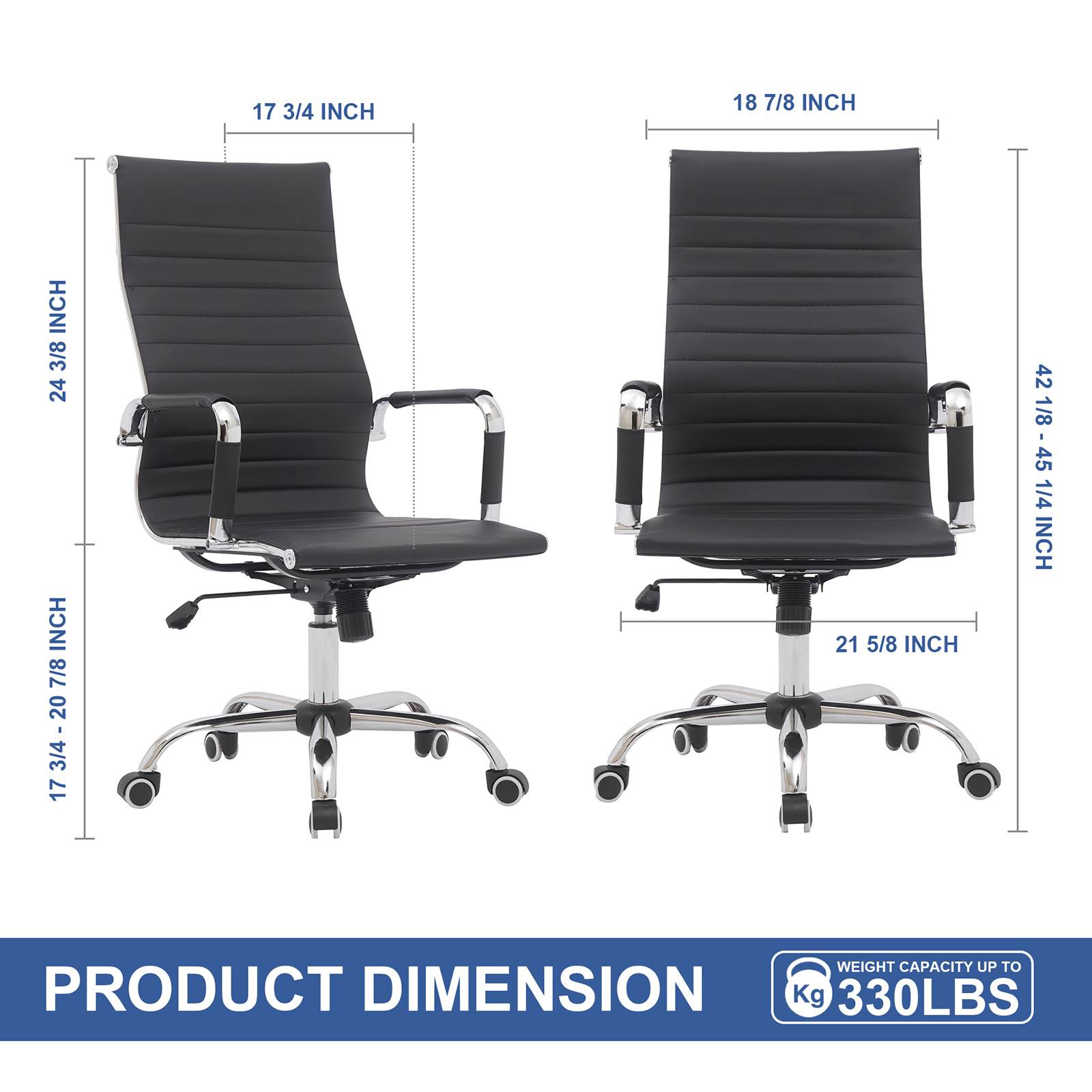 YOUTHUP Office Chair Functional Ergonomic Leather Office Chair Swivel Rolling Computer Desk Chair with Lumbar Support,Beige