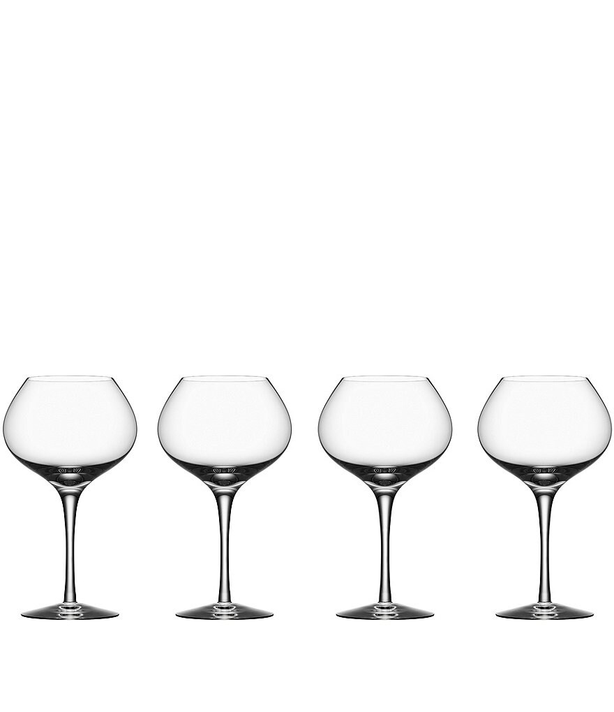 Orrefors More Mature Set of 4 Crystal Wine Glass