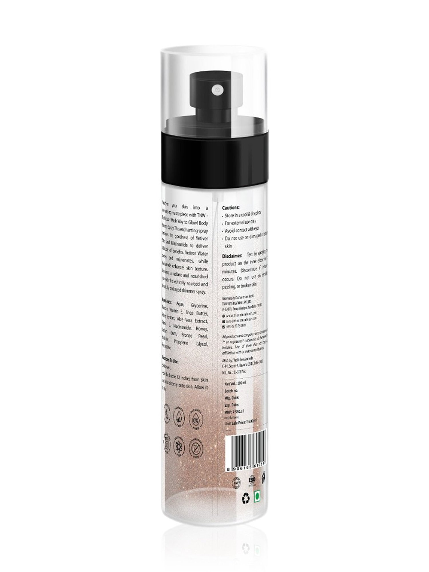 TNW-The Natural Wash Way To Glow! Body Shimmer Spray Bronze - 120 ml