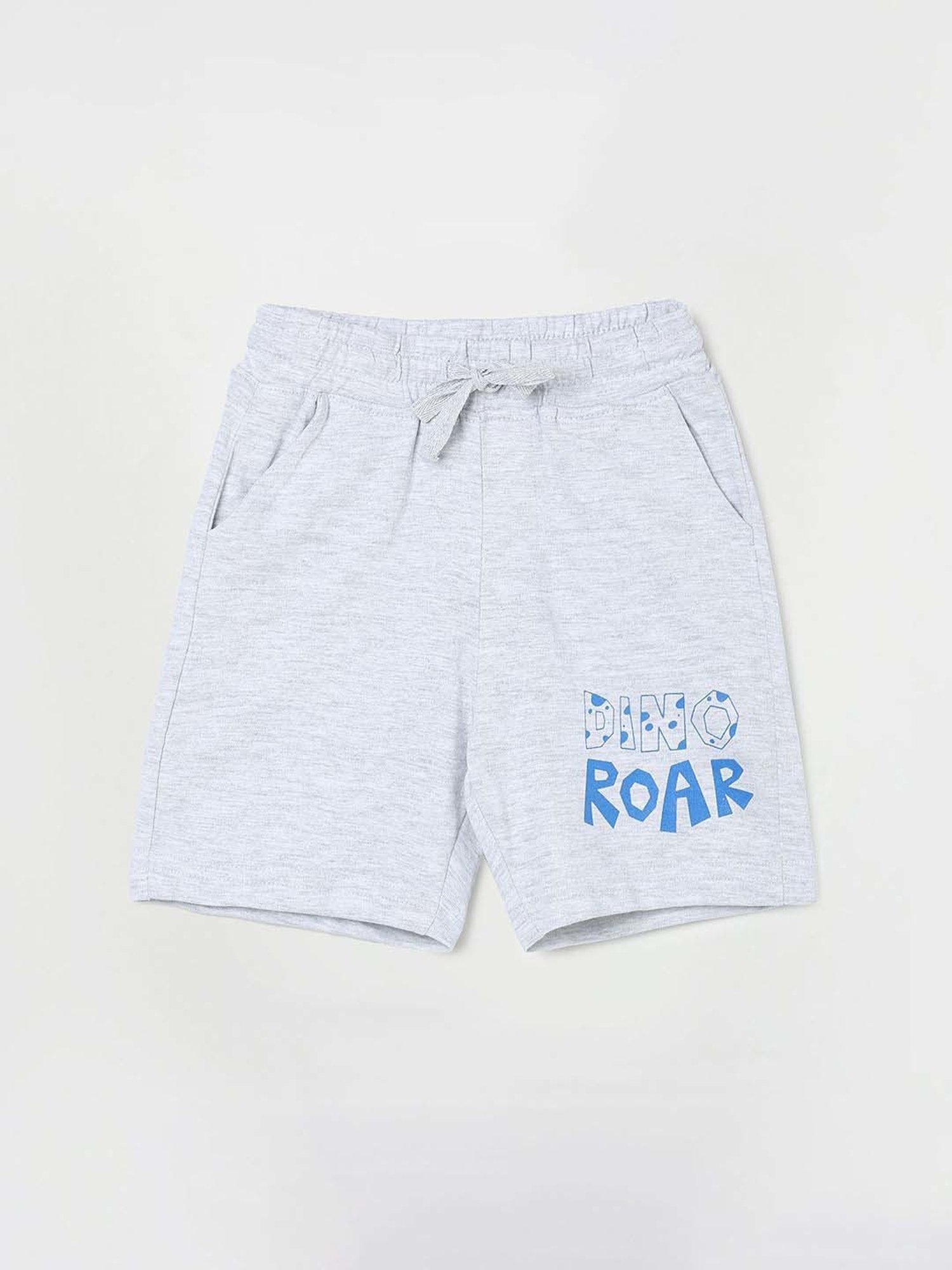 Juniors by Lifestyle Kids Grey Cotton Printed Shorts