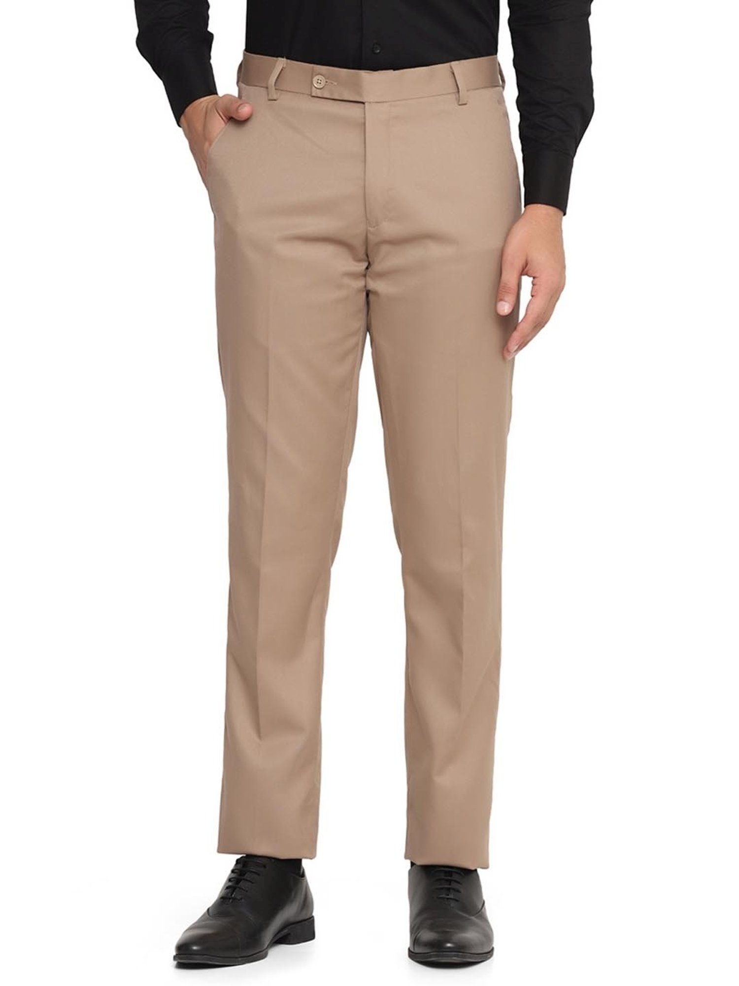 TAHVO Brown  Regular Fit Trousers