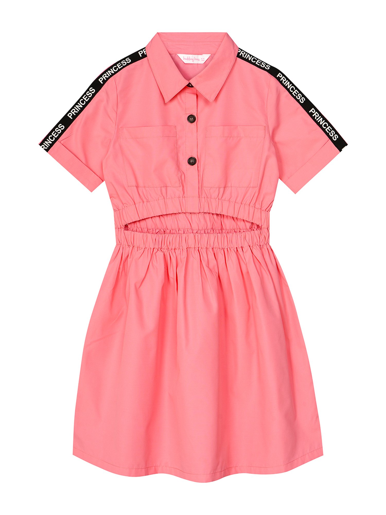 Budding Bees Kids Pink Solid Dress