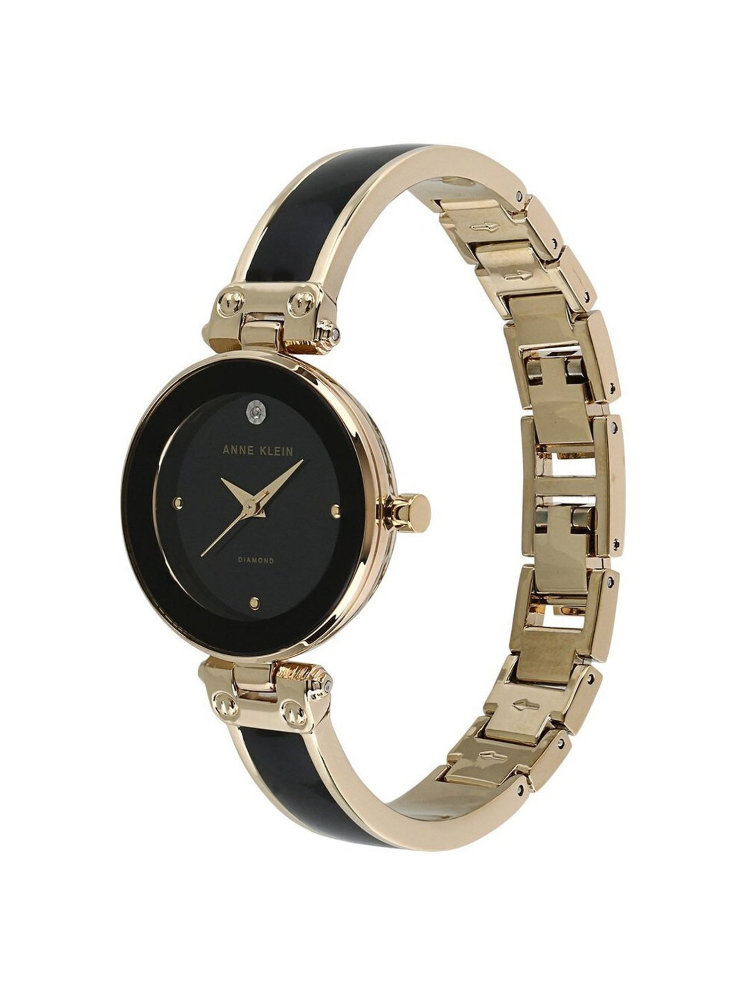 Anne Klein NDAK1980BKGB Diamonds Analog Watch for Women