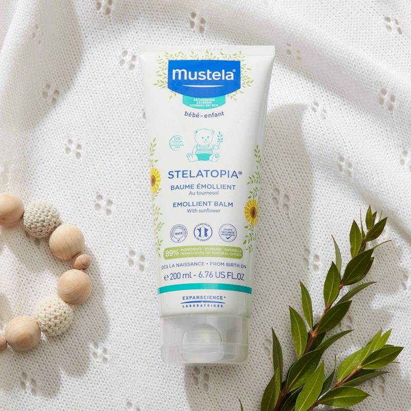 Mustela Stelatopia Emollient Fragrance Free Baby Balm for Eczema Prone Skin -  6.76 fl oz