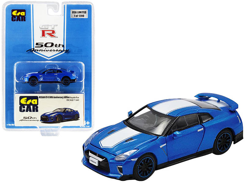 1999 Nissan Skyline GT-R RHD (Right Hand Drive) Blue Metallic with Poker Chip Collector's Token and Game Card "Trivial Pursuit" "Pop Culture" 2022 Release 2 1/64 Diecast Model Car by Johnny Lightning