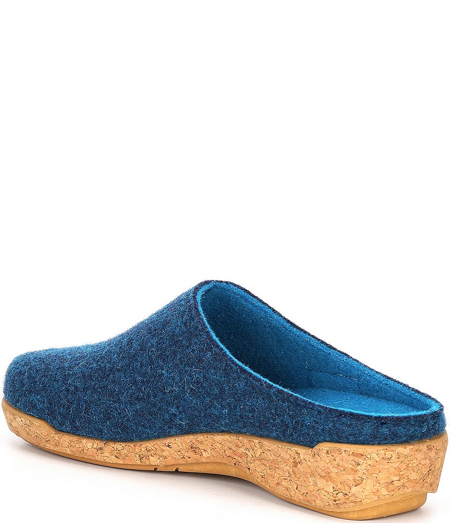 Taos Footwear Woollery Wool Cork Wedge Clogs