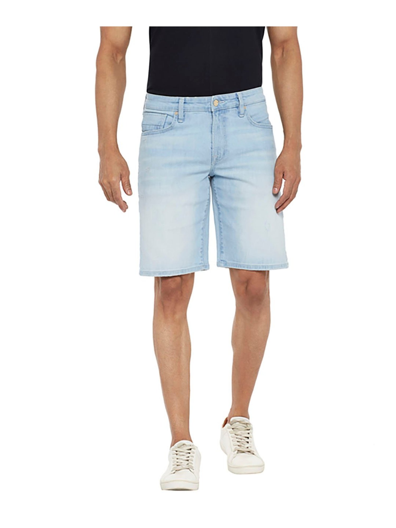 EVERBLUE Blue Midrise Shorts