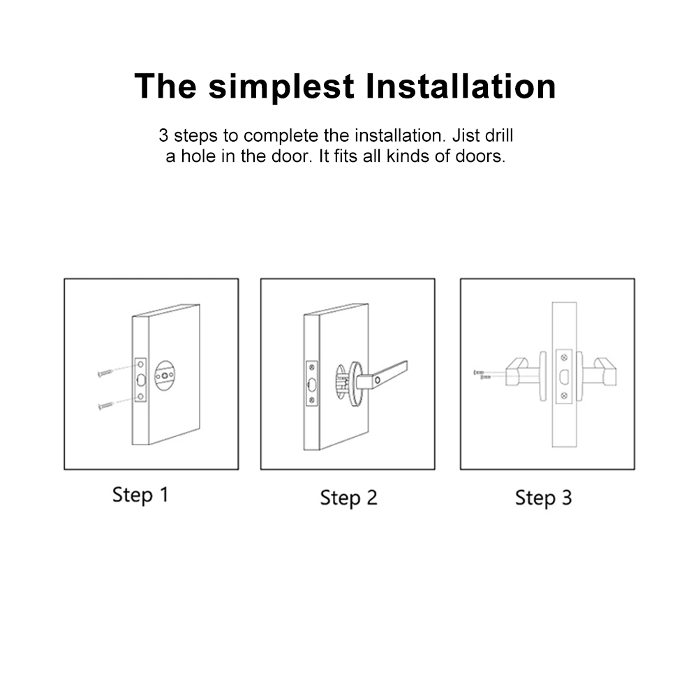 WAFU BT Enabled Fingerprint & Touchscreen Smart Lock Automatic Sensor Keyless Entry Secure Finger ID Works with iOS & Android APP Control Rechargeable Cordless Security Lock Zinc Alloy Lever Door Lock