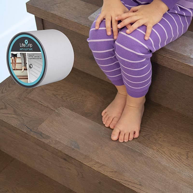 Anti Slip Waterproof Clear Safety Tape, Tub and Shower Treads, 4 inch X 30 feet, adds Non-Slip Traction to Tubs, Pools, Boats, Stairs, Transparent, Soft, Comfortable for Bare feet (4" X 30')