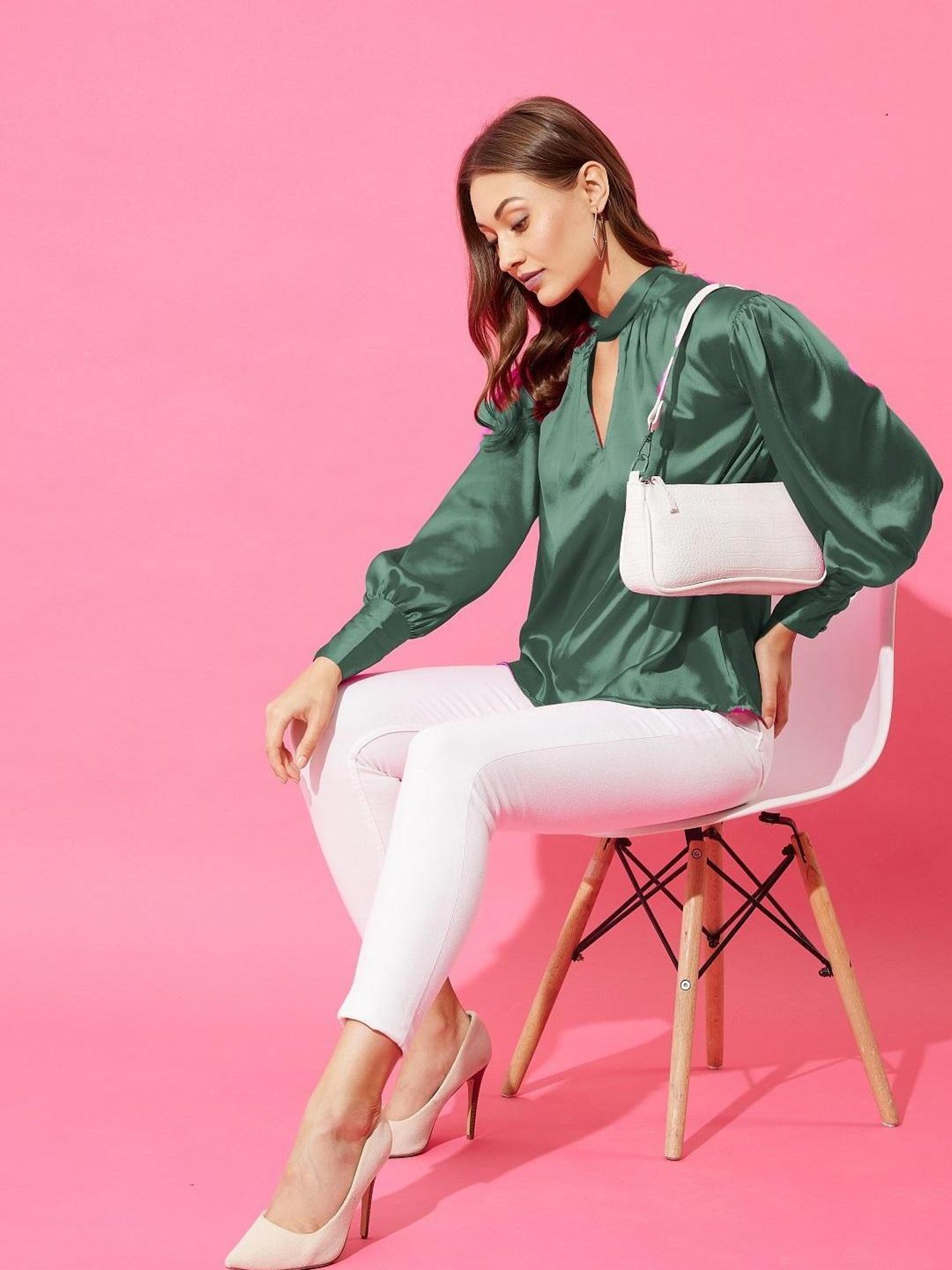 Anvi Be Yourself Green Regular Fit Top