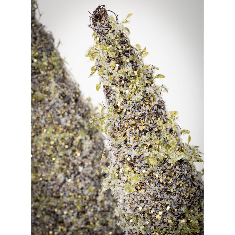 Sullivans 2' & 1.5' Twig Artificial Tree Set of 2, 24"H & 18"H Green