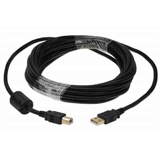 sf cable, 20ft usb 2.0 a male to b male cable with ferrite black color