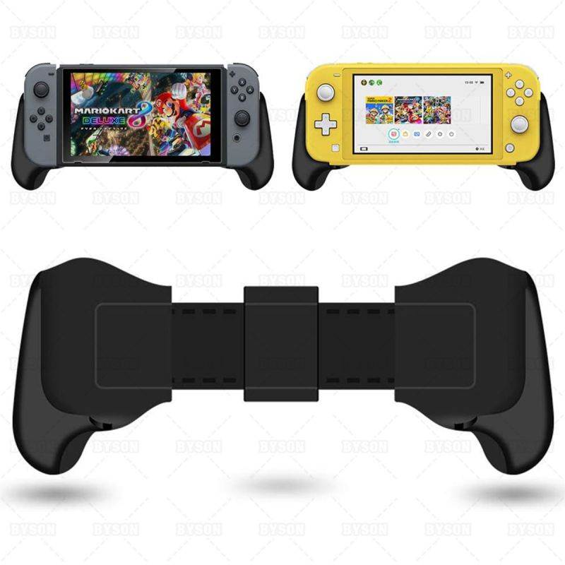 Grip Case for Nintendo Switch Lite 2019, Comfortable & Ergonomic NS Mini Non-Slip Handle Stretchable with Stand Brace Compatible Nintend Switch/Switch Lite Handgrip Accessories (Red Blue)