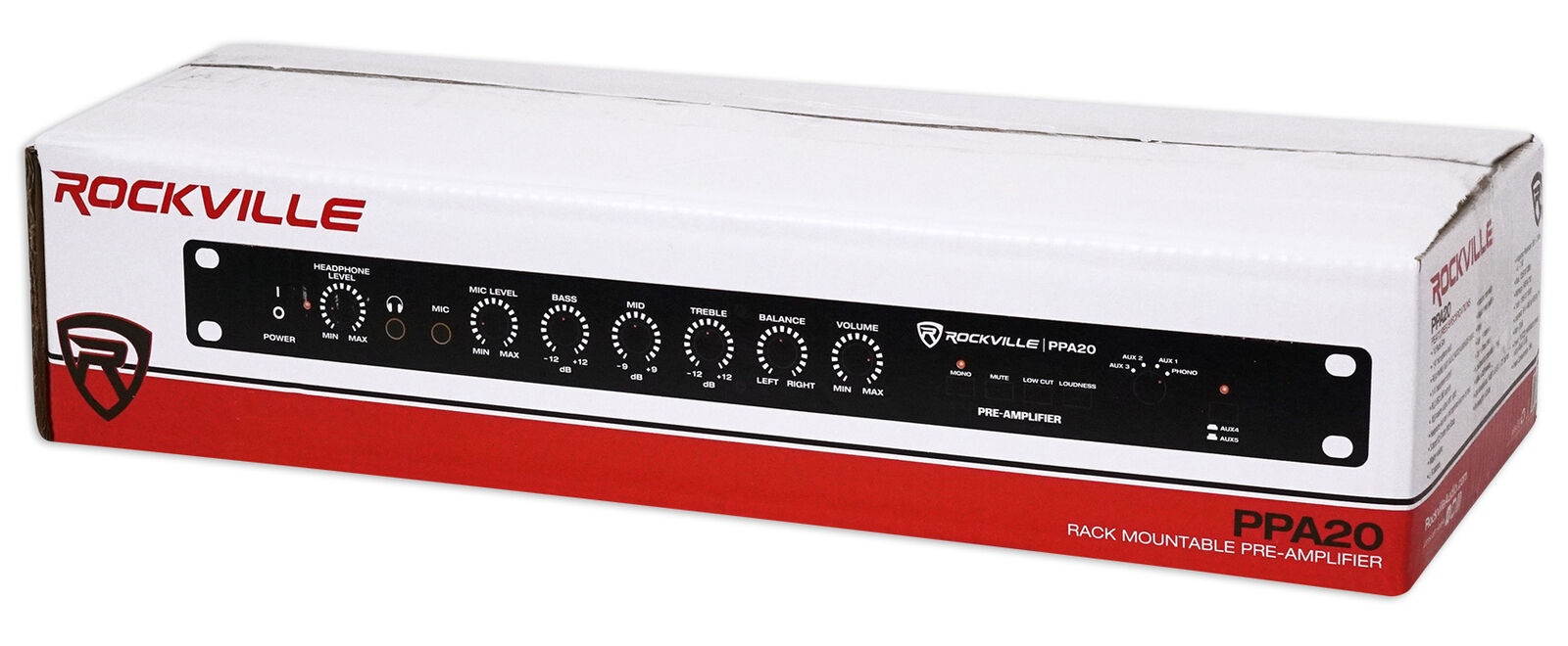PPA20 Preamp Professional 1U Rack Mount Pre-Amplifier w/Crossover+EQ