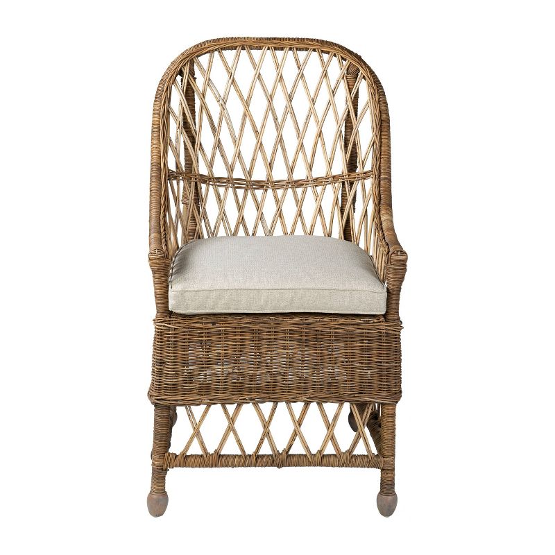 Monika Rattan Dining Chair Gray - East at Main