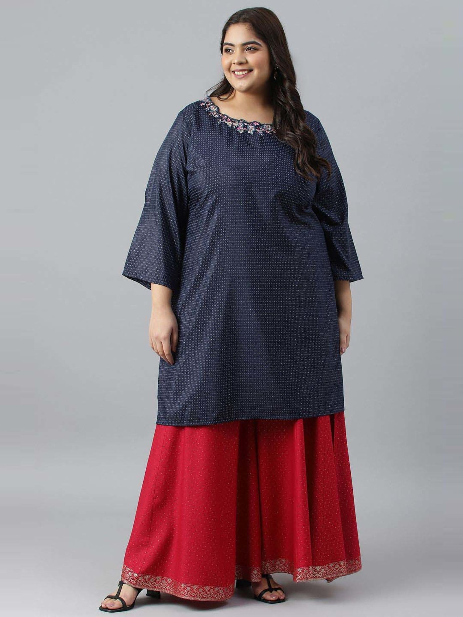 W Pink Polka Dots Palazzos