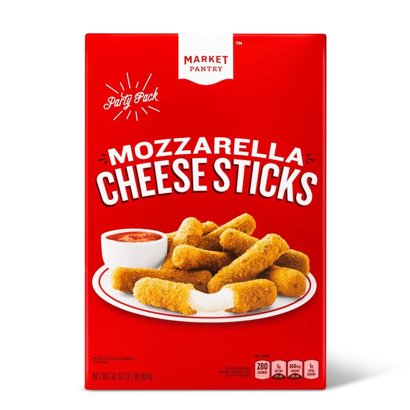Breaded Frozen Mozzarella Sticks - 32oz - Market Pantry™