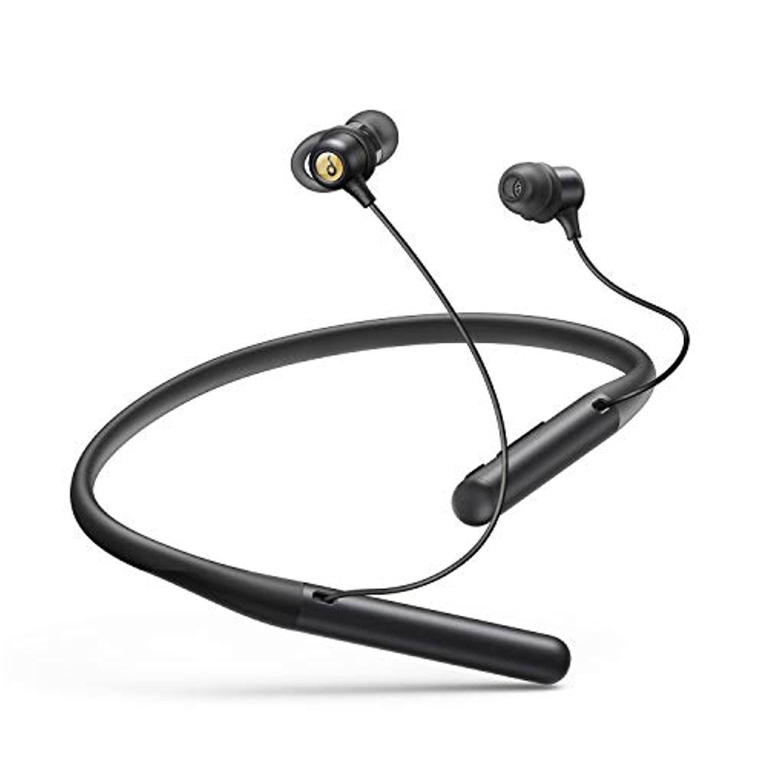 Anker Soundcore Life U2 Bluetooth Neckband Headphones with 24 H Playtime, 10 mm Drivers, Crystal-Clear Calls with CVC 8.0 Noise Cancelling Mic, USB-C Fast Charging, Foldable & Lightweight Build