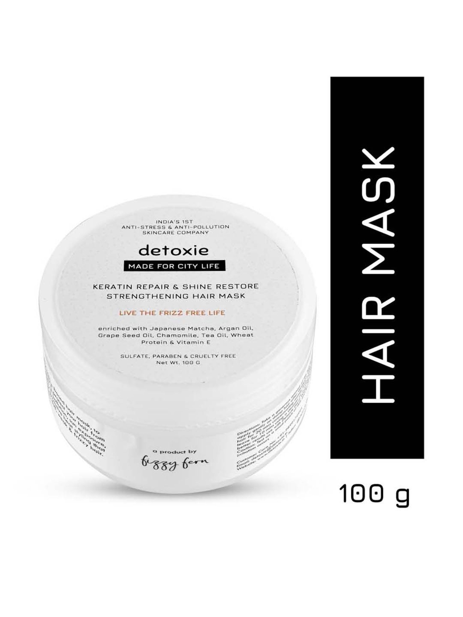 Detoxie Keratin Repair & Shine Restore Strengthening Hair Mask - 100 gm