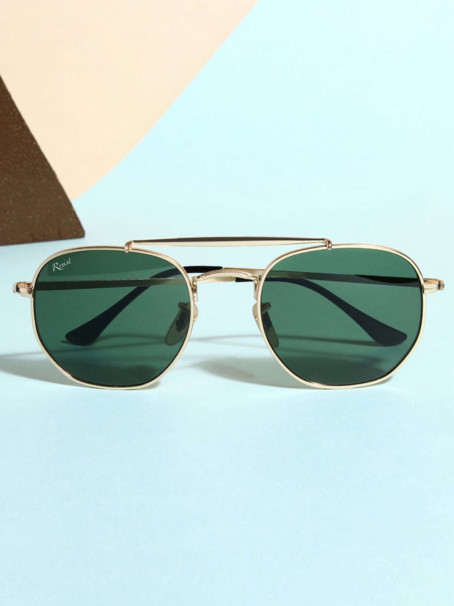 Resist Eyewear Green UV Protection Unisex Sunglasses