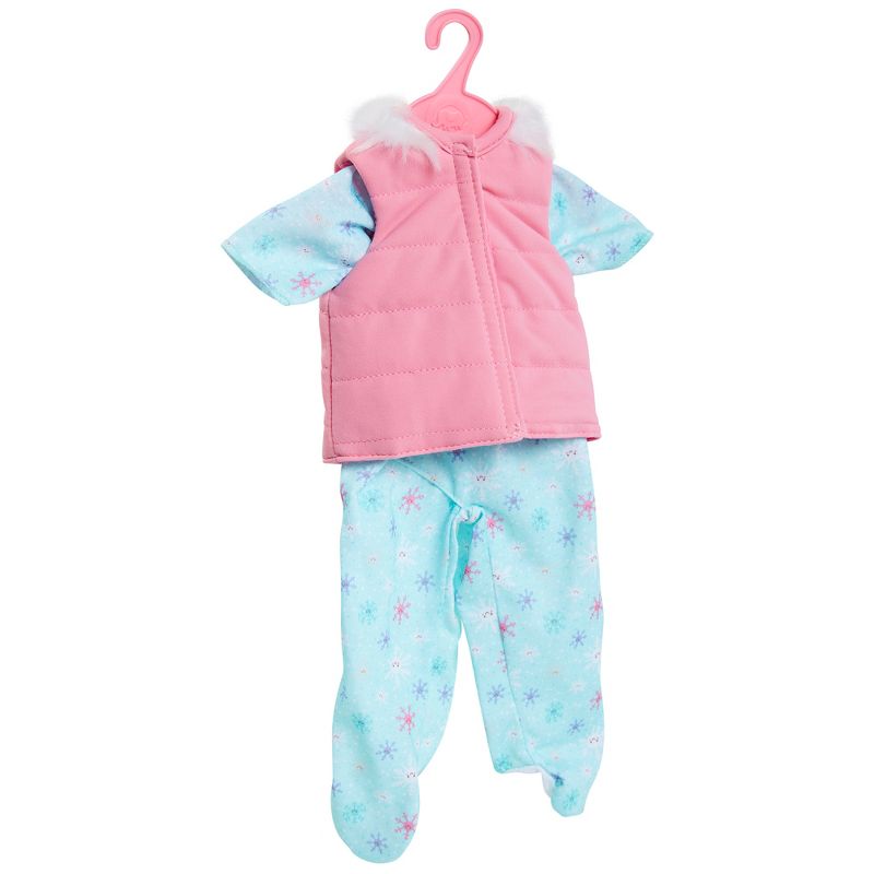 Perfectly Cute Baby Doll Outfit - Seasonal 3pc Snowflake Romper with Vest & Hat