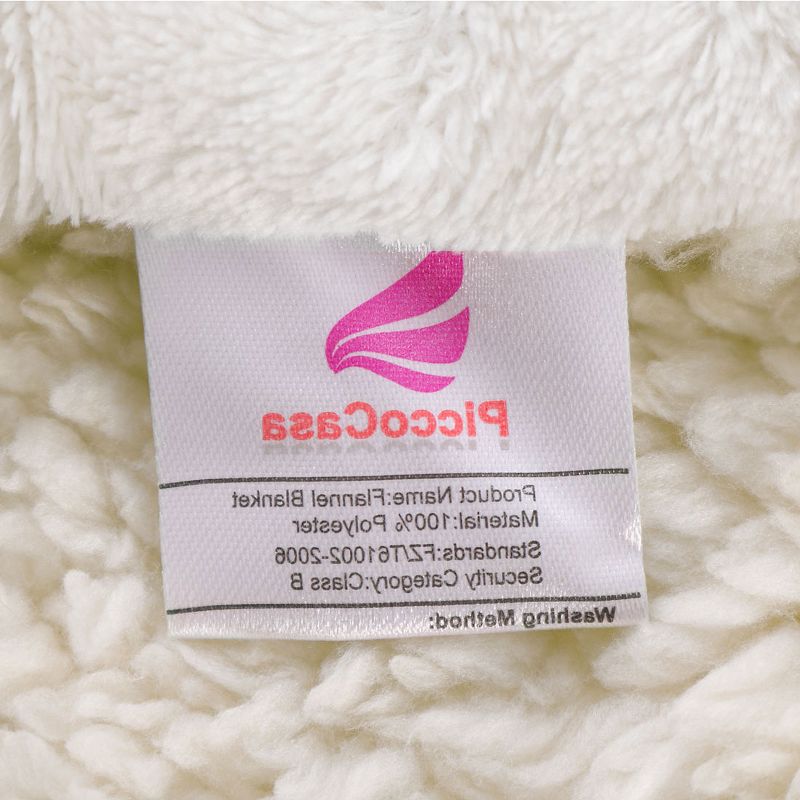 1 Pc Queen Faux Fur Lambswool Reversible Plaid Pattern Bed Blankets Purple  - PiccoCasa