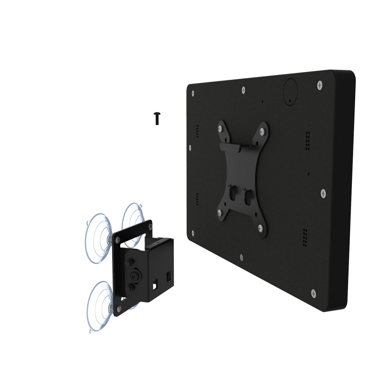 VidaMount Black Enclosure and Tilting Removable Glass Mount [Bundle] compatible with Samsung Galaxy Tab A 10.5