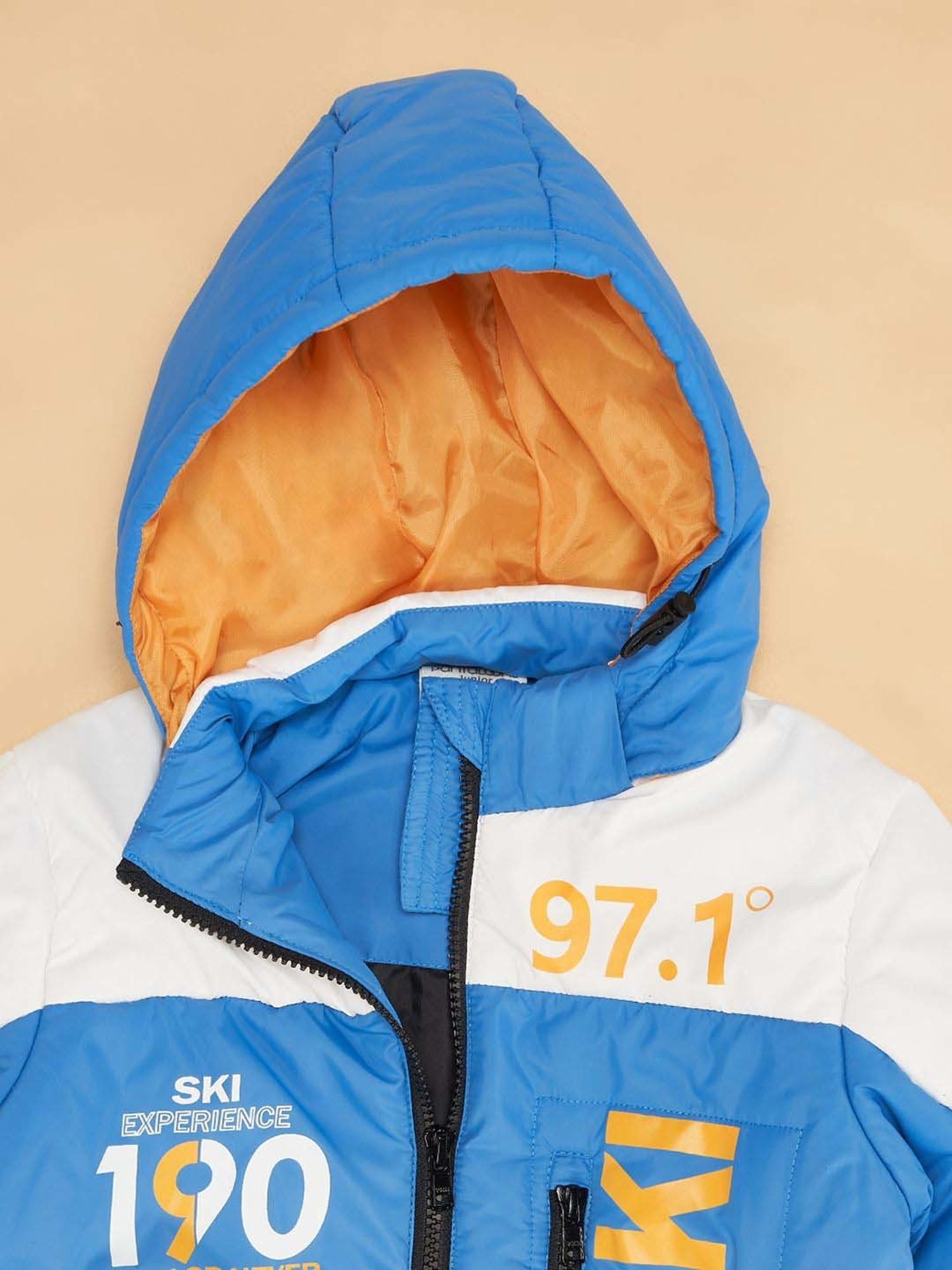 Pantaloons Junior Blue & White Printed Full Sleeves Jacket