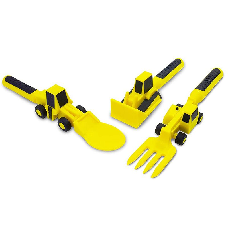 Constructive Eating Construction Themed Plate and Shaped Utensils