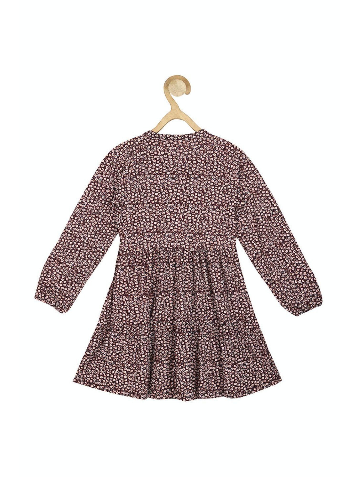 Peter England Kids Multicolor Floral Print Full Sleeves Dress