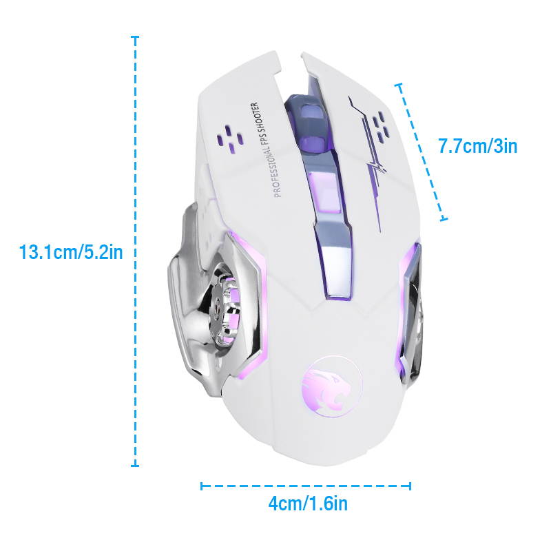 Wireless Optical Gaming Mice Rechargeable USB Mouse