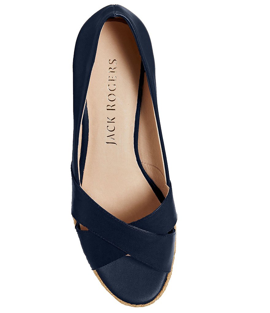Jack Rogers Palmer Criss Cross Leather Wedges