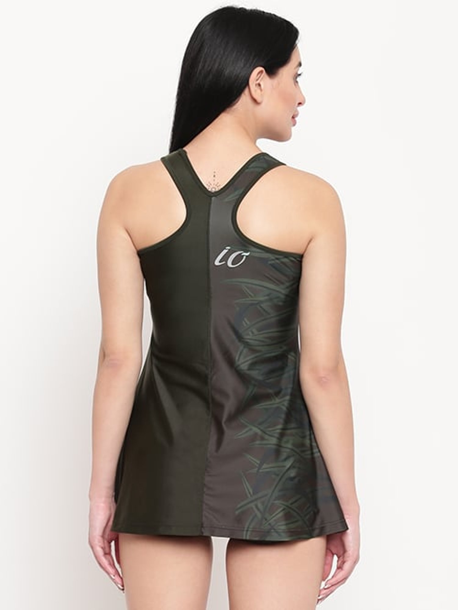 IO Green Printed Swimdress