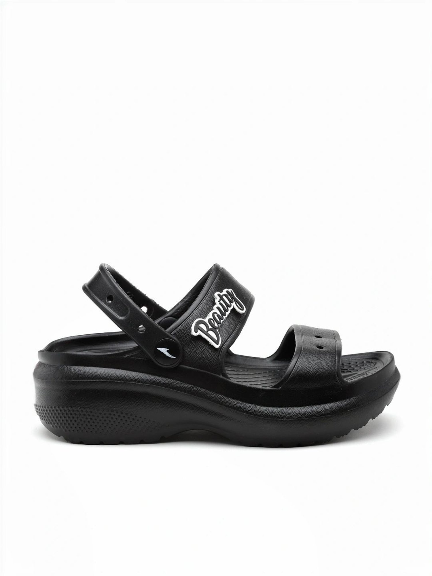Asian Women's Black Sling Back Wedges