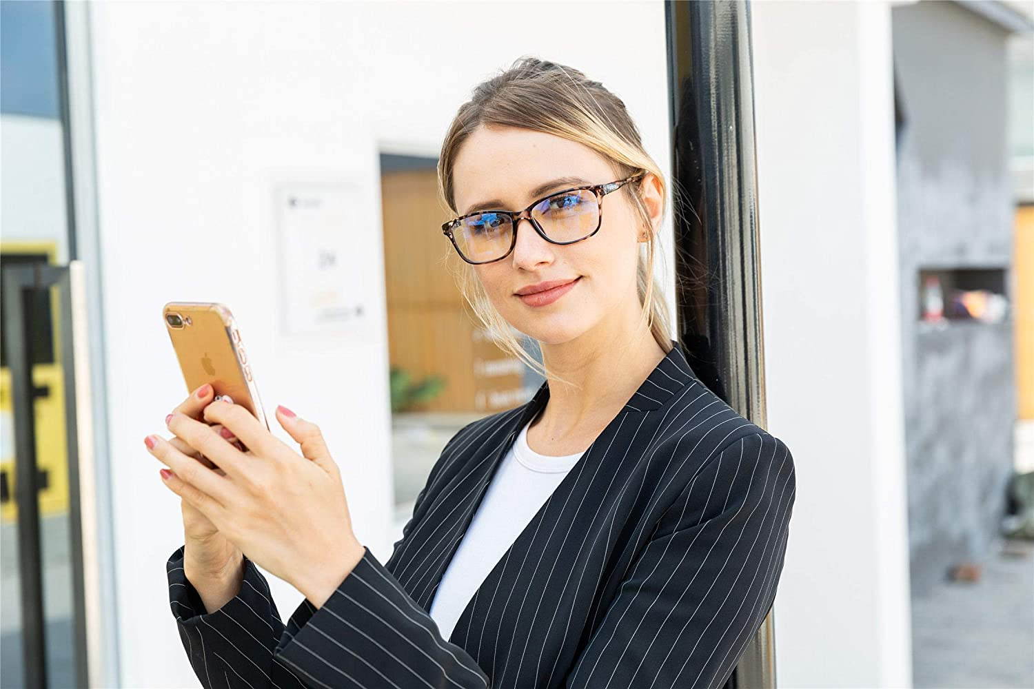 Blue Light Blocking Computer Glasses for Women 1 Pack Anti Eyestrain