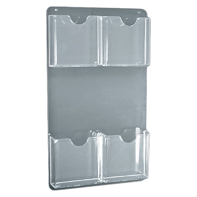 Azar Four-Pocket Wall Mount Brochure Holder 2ct