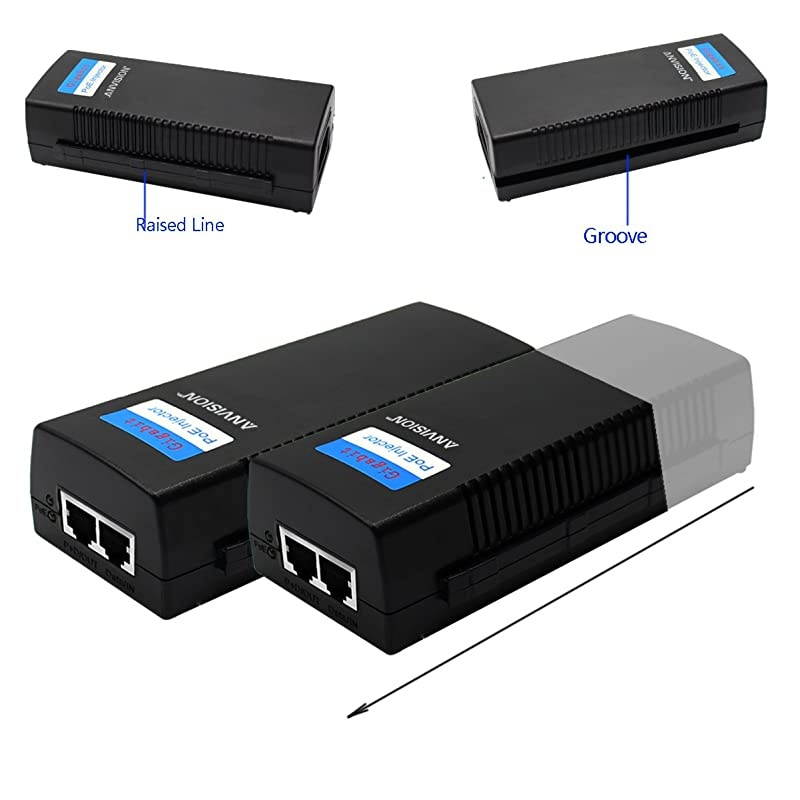 48V 1.0A Gigabit PoE Injector, 48W Power Supply Adapter with AC Cord, IEEE 802.3af/at Compliant, for IP Voip Phones, Cameras, AP and More