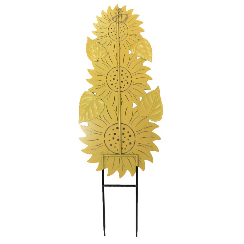 Home & Garden 37.0" Sunflower Trio Stake Yard Decor Direct Designs International  -  Decorative Garden Stakes