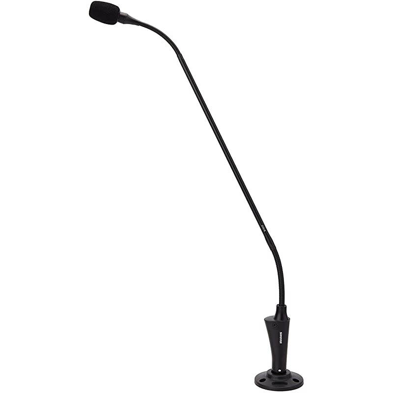 CVG18BC Gooseneck Condenser Microphone 18Inch Inline PreAmp Flange Mount Cardioid Black