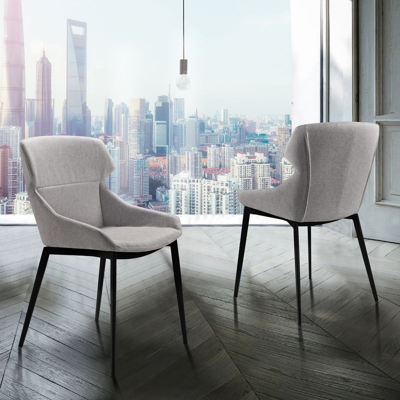 Set of 2 Kenna Modern Dining Chair Gray - Armen Living