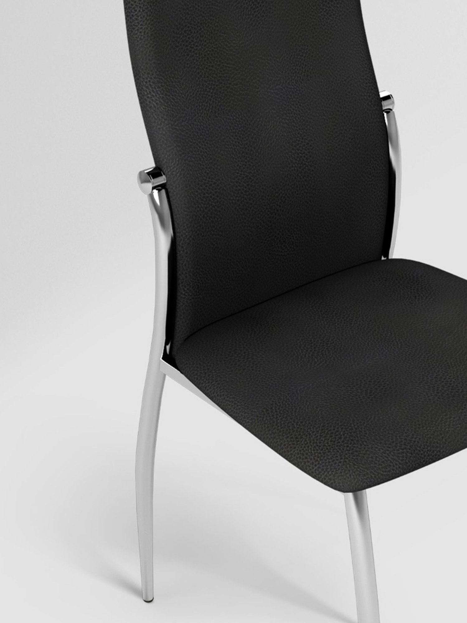 Godrej Interio Brawn Black & Grey Tempered Glass 6 Seater Rectangular Dining Table Set