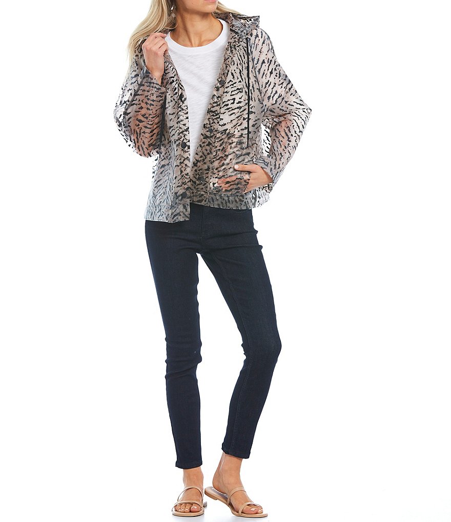 Joules Golightly Gold Bee Print Waterproof Packaway Hooded Rain Jacket