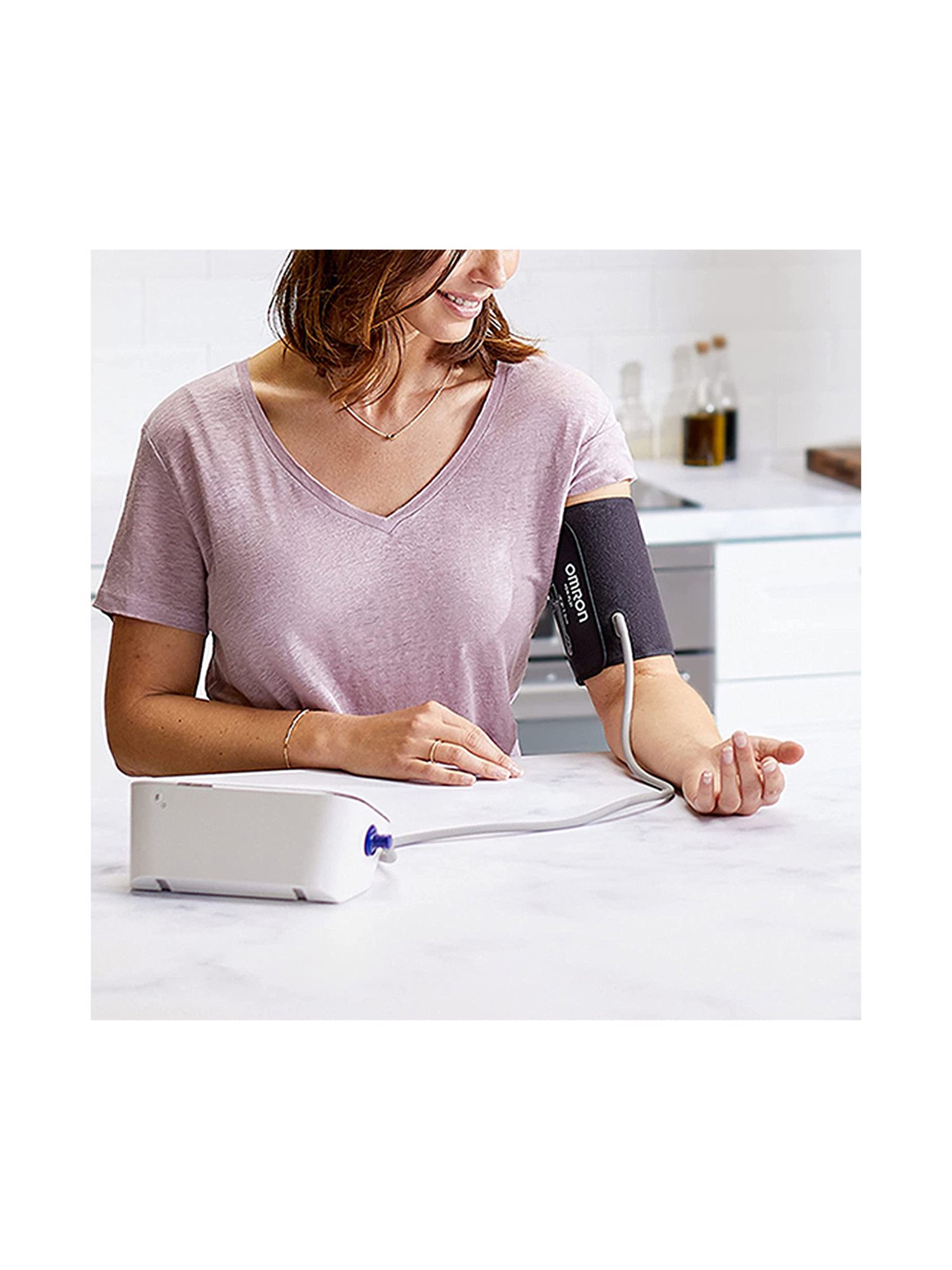 Omron HEM-7361T Bluetooth Digital Blood Pressure Monitor with AFib Indicator (White)