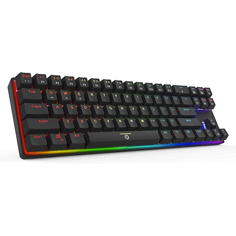 Calibur 60 Mechanical Gaming Keyboard RGB Backlit Wireless Bluetooth 40 and USB Wired 71 Key Compact TKL Red Switch