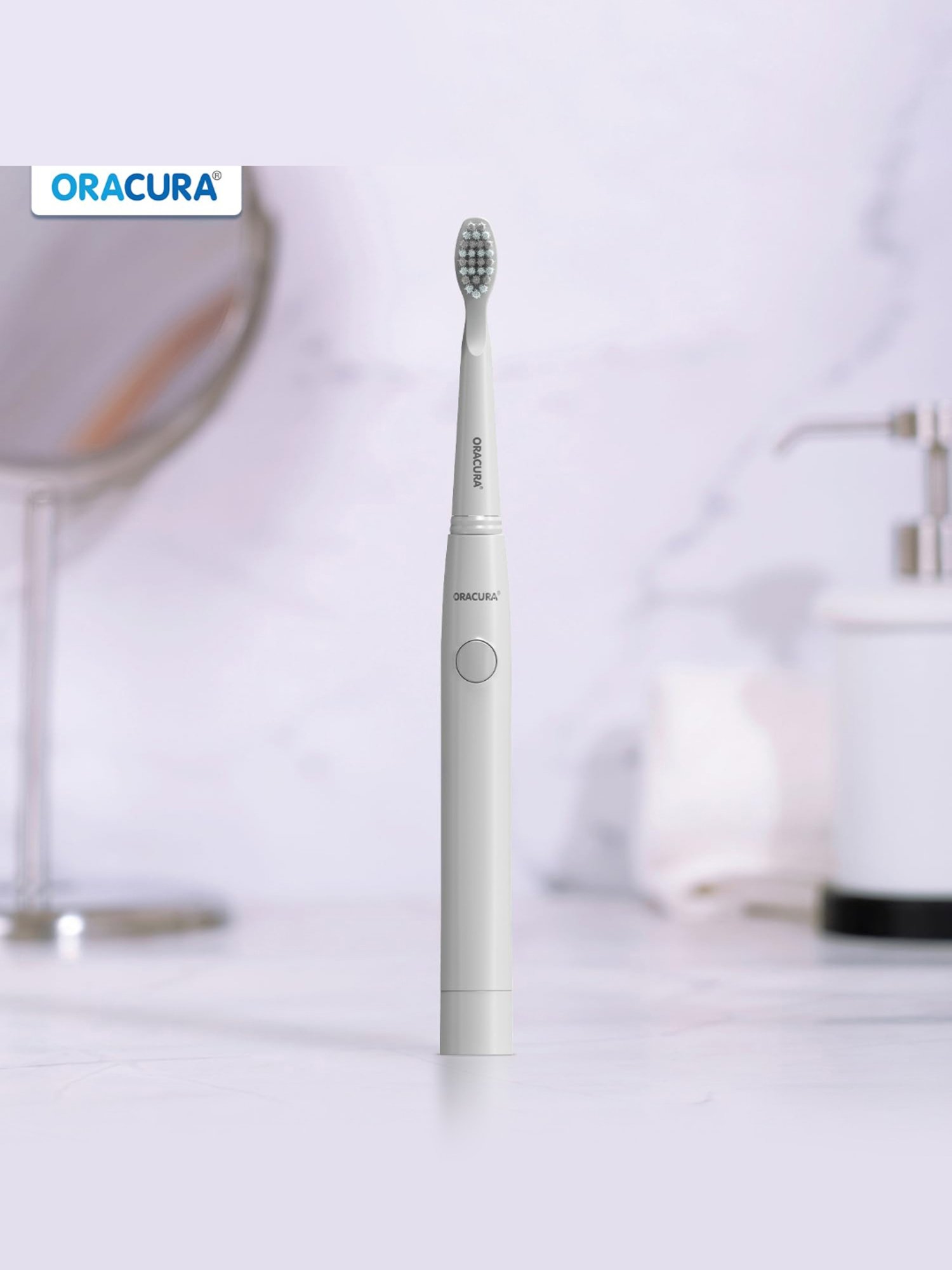Oracura SB100 Sonic Lite Electric Battery Operated Toothbrush (Grey)