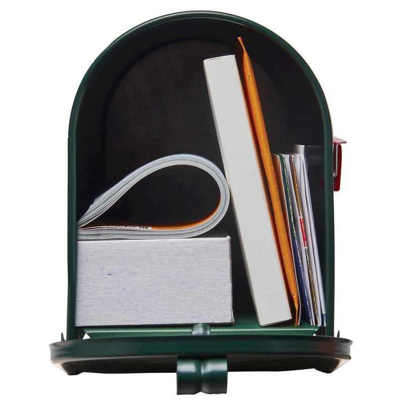 Gibraltar Mailboxes Elite Medium Size Steel Post Mount Mailbox Green